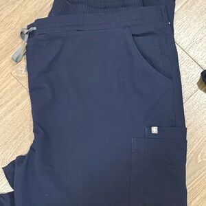 Figs Navy Straight Leg Pants